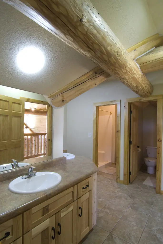 One of the bathrooms at Jabez Retreat Center