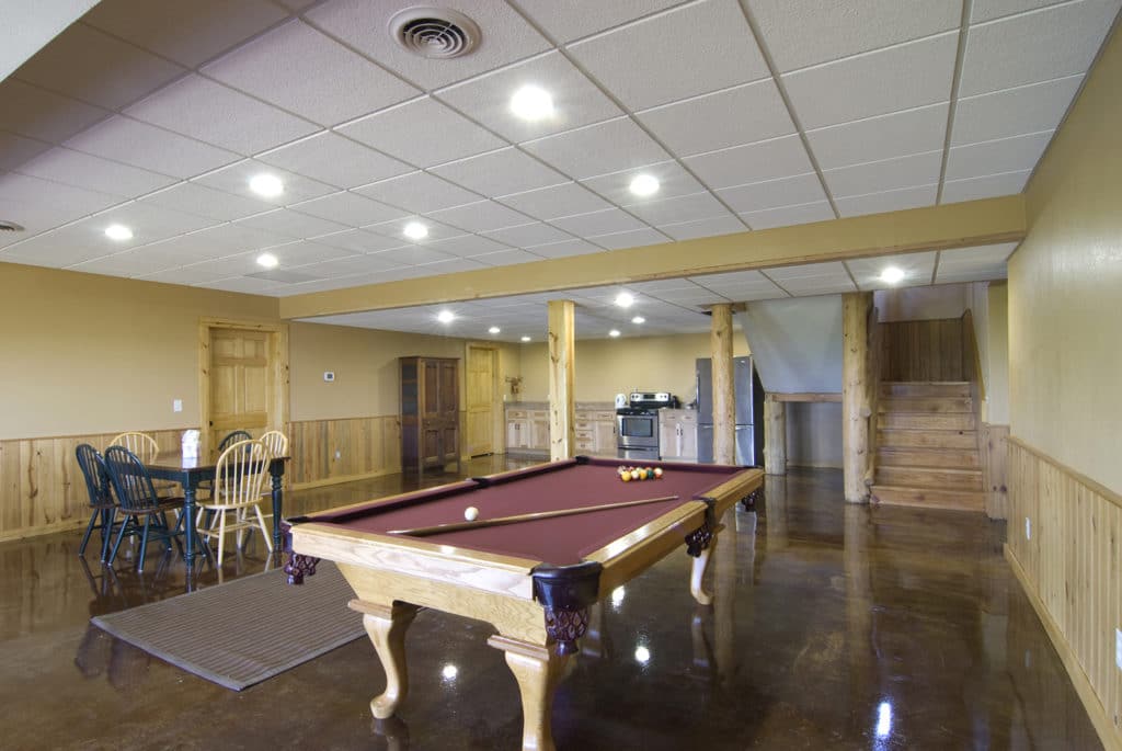 Basement with Pool Table